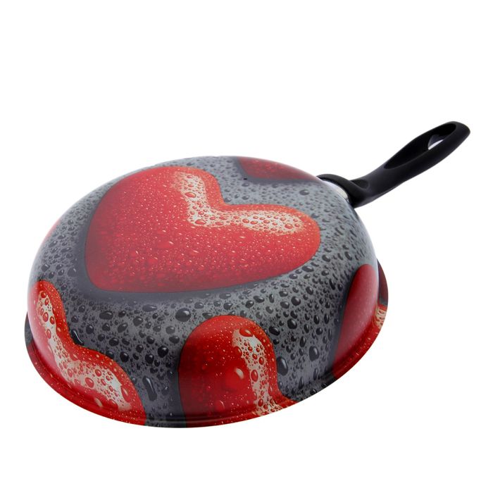 Сотейник 24 см Valentina, клепаная ручка, стеклянная крышка