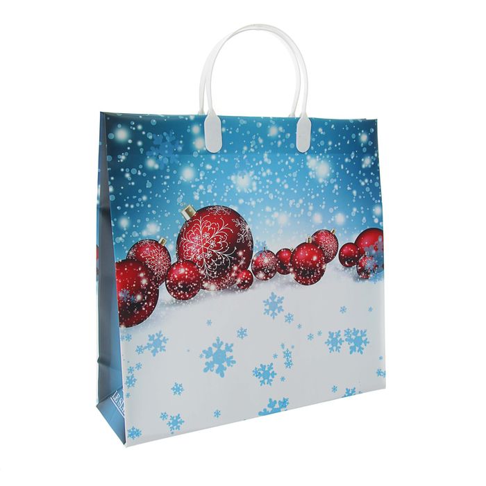 Пакет "Зимнее настроение", мягкий пластик, 30 х 30 см, 140 мкм