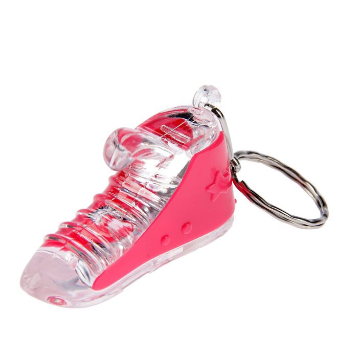 Фонарик свет на кольце мигает "Ботинок" МИКС 5х2,5х1,3 см