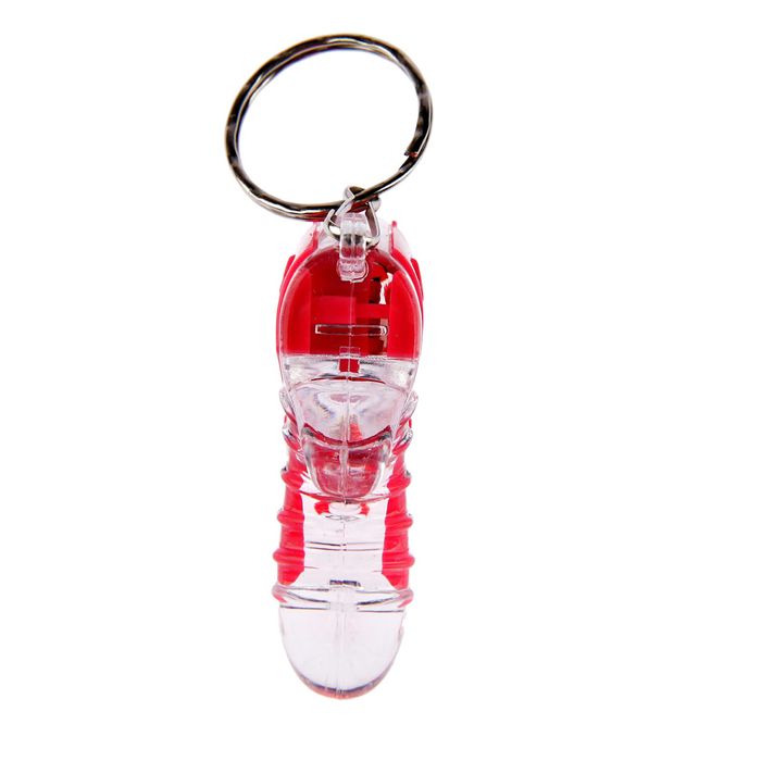 Фонарик свет на кольце мигает "Ботинок" МИКС 5х2,5х1,3 см