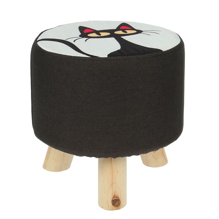Пуф-табурет 28х28х29 см "Черный кот"