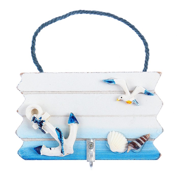 Вешалка интерьерная «Морское побережье», микс, 6,5 х 10,5 х 13,5 см