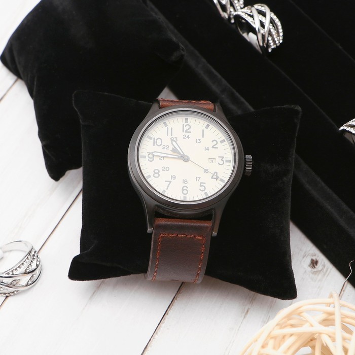 Подставка под кольца, 6 полос, 4 подушки, 45*24*7,5, цвет чёрный