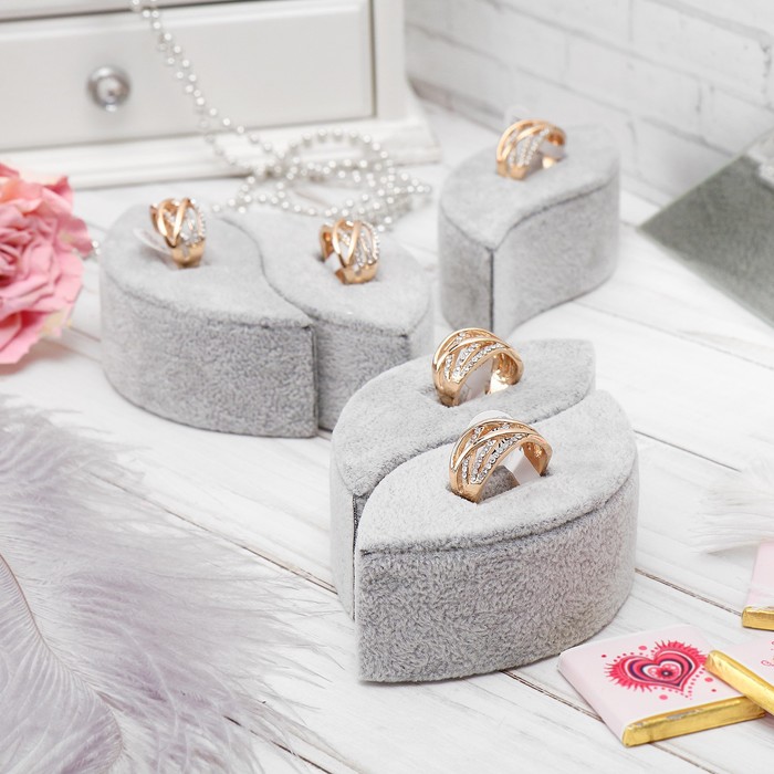 Набор подставок под кольца "5 Лепестков", 4,5*10, цвет серый