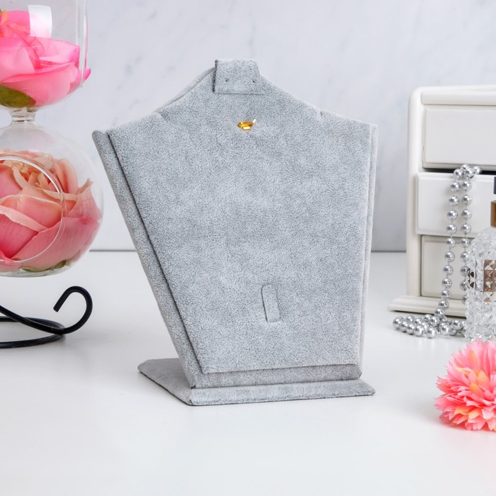 Подставка под серьги, кулон, цепь, кольцо, 16,5*11*19,2, цвет серый