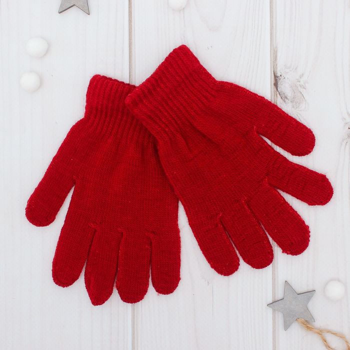 Перчатки Collorista "Радуга", размер 14 (р-р произв. 14*7 см), цвет бордовый