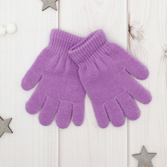 Перчатки Collorista "Радуга", размер 14 (р-р произв. 14*7 см), цвет сиреневый