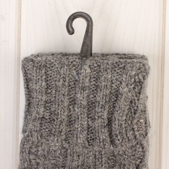 Варежки женские "Далия", размер 18 (р-р произв. 9), цвет серый