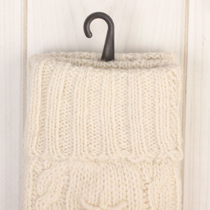 Варежки женские "Далия", размер 18 (р-р произв. 9), цвет экрю