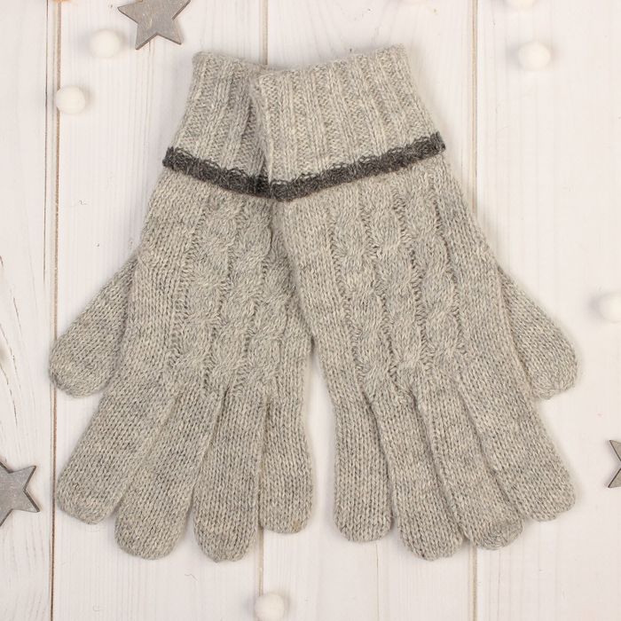 Перчатки женские "Далия", размер 16 (р-р произв. 8), цвет серый