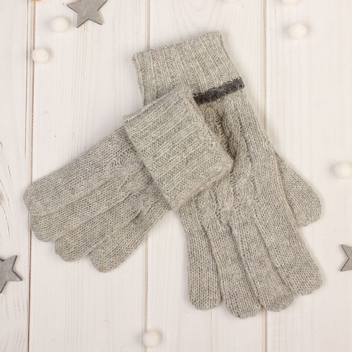 Перчатки женские "Далия", размер 16 (р-р произв. 8), цвет серый