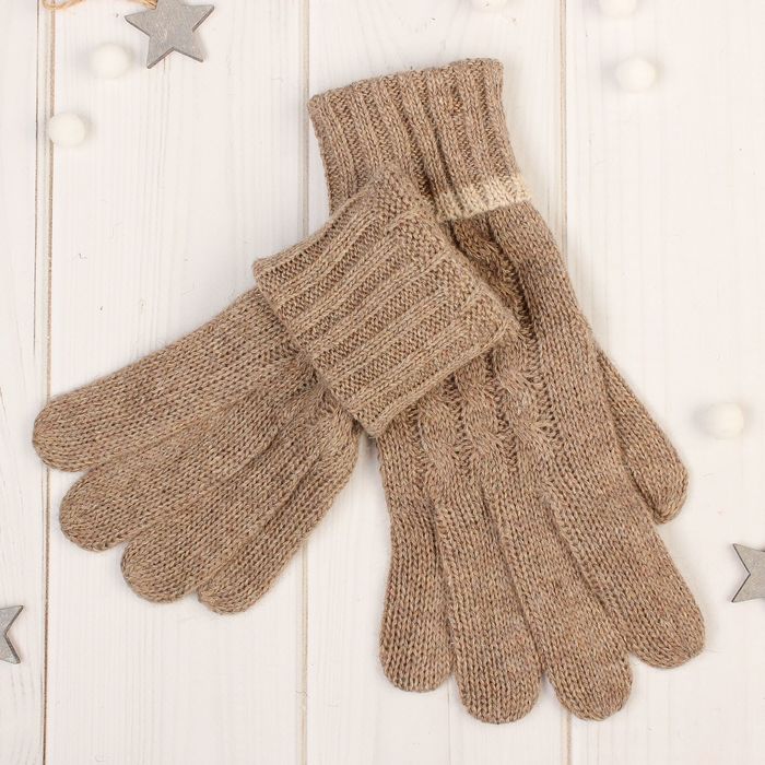 Перчатки женские "Далия", размер 16 (р-р произв. 8), цвет бежевый