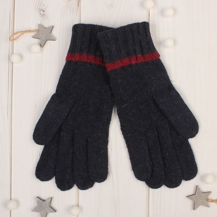 Перчатки женские "Далия", размер 16 (р-р произв. 8), цвет тёмно-синий