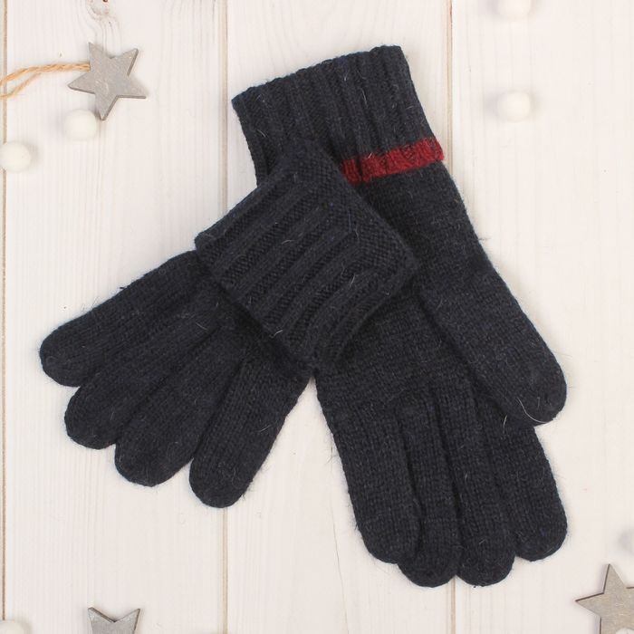 Перчатки женские "Далия", размер 16 (р-р произв. 8), цвет тёмно-синий