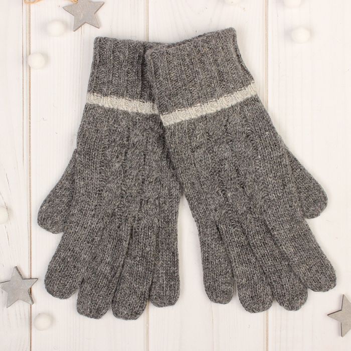 Перчатки женские "Далия", размер 16 (р-р произв. 8), цвет тёмно-серый