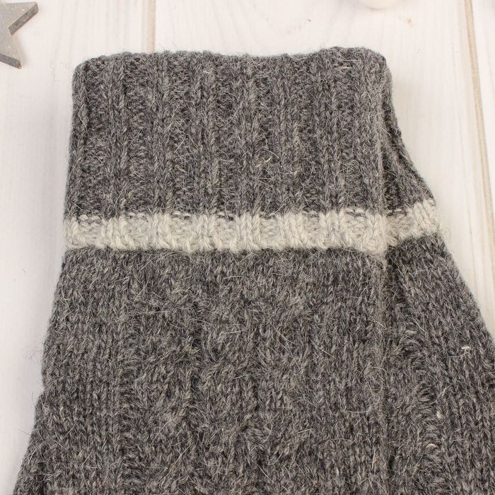 Перчатки женские "Далия", размер 16 (р-р произв. 8), цвет тёмно-серый