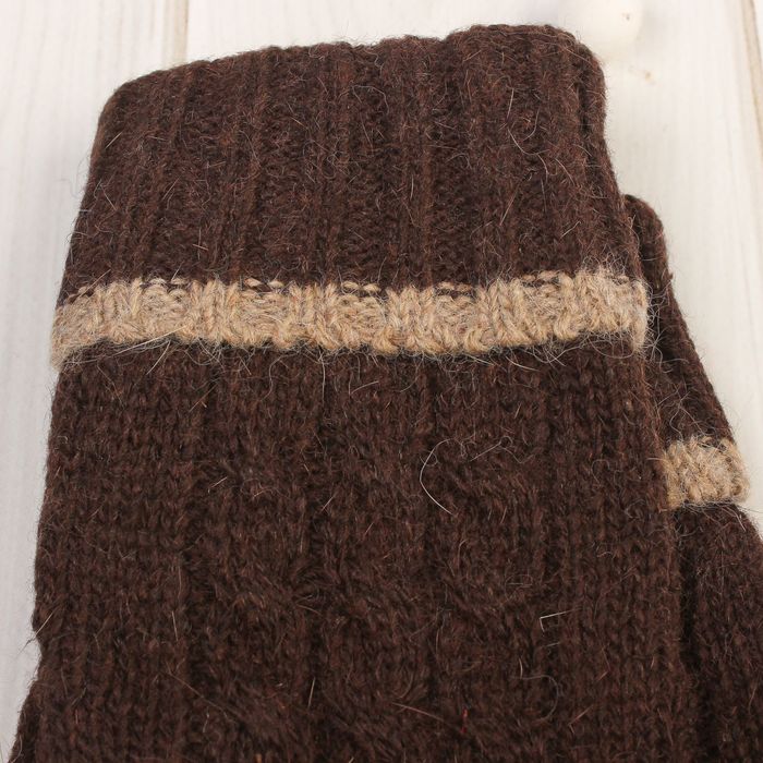 Перчатки женские "Далия", размер 16 (р-р произв. 8), цвет коричневый