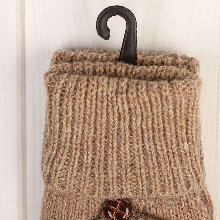 Митенки женские "Далия", размер 16 (р-р произв. 8), цвет бежевый