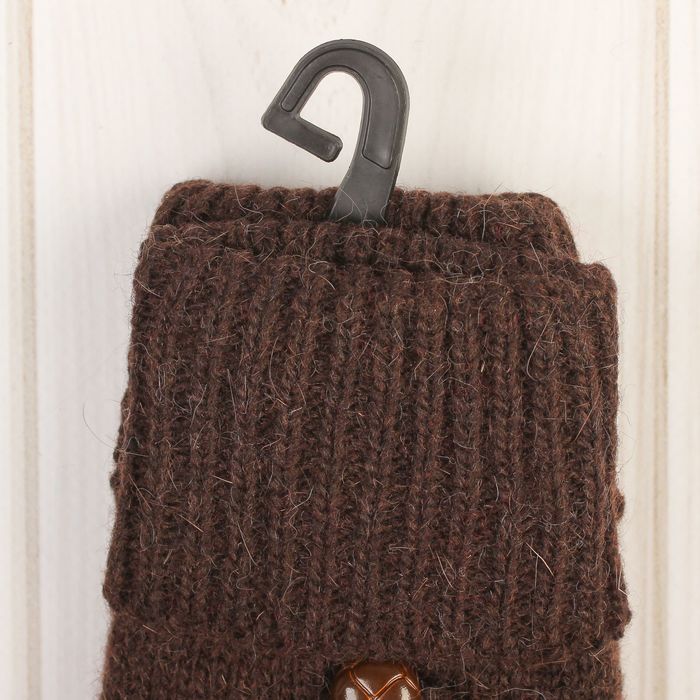 Митенки женские "Далия", размер 16 (р-р произв. 8), цвет коричневый