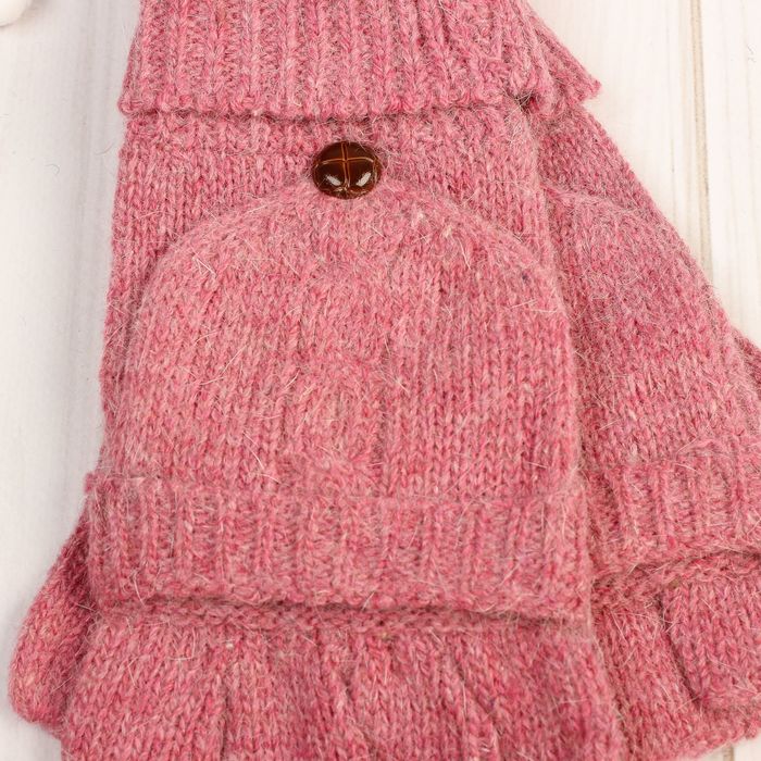 Митенки женские "Далия", размер 16 (р-р произв. 8), цвет розовый