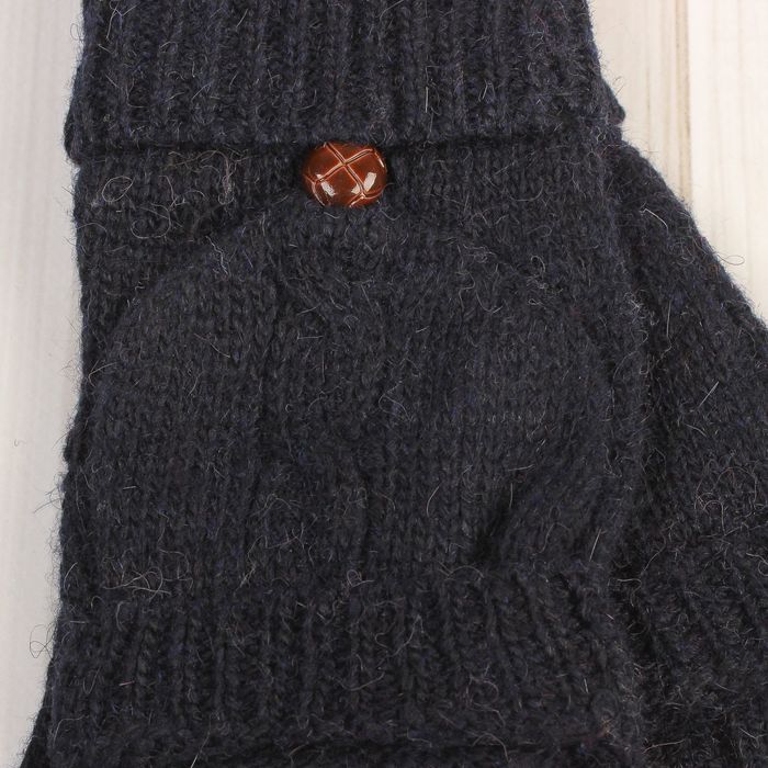 Митенки женские "Далия", размер 16 (р-р произв. 8), цвет тёмно-синий