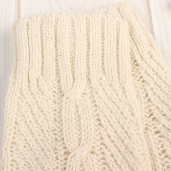 Митенки женские "Амалия", размер 16 (р-р произв. 8), цвет экрю