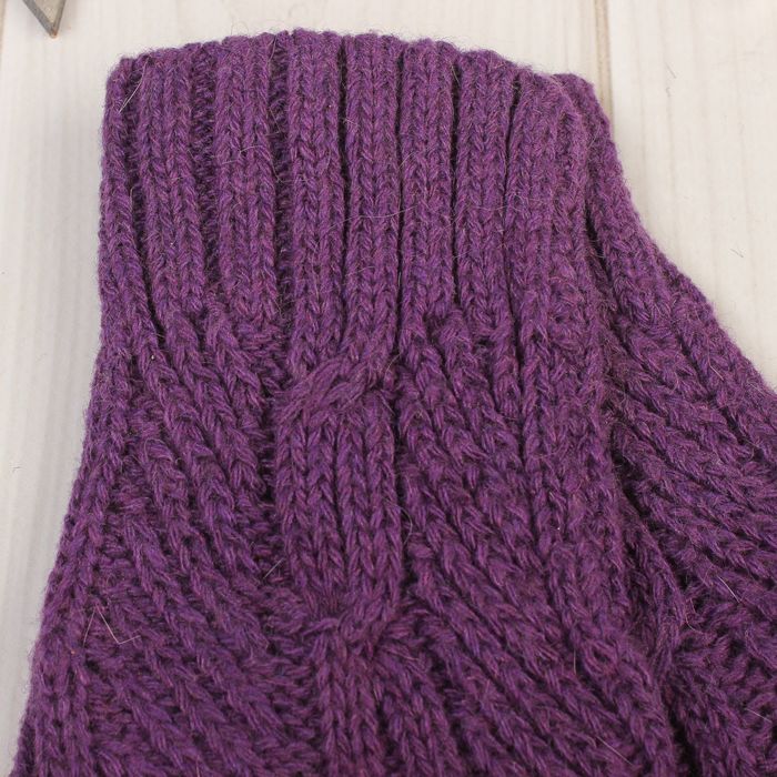 Митенки женские "Амалия", размер 16 (р-р произв. 8), цвет фиолетовый