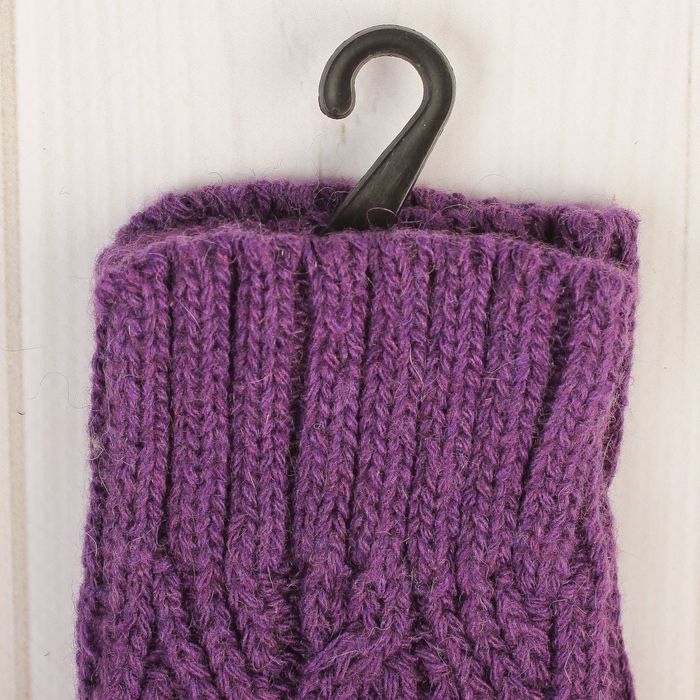 Митенки женские "Амалия", размер 16 (р-р произв. 8), цвет фиолетовый