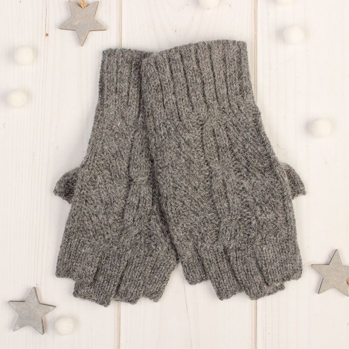 Митенки женские "Амалия", размер 16 (р-р произв. 8), цвет серый