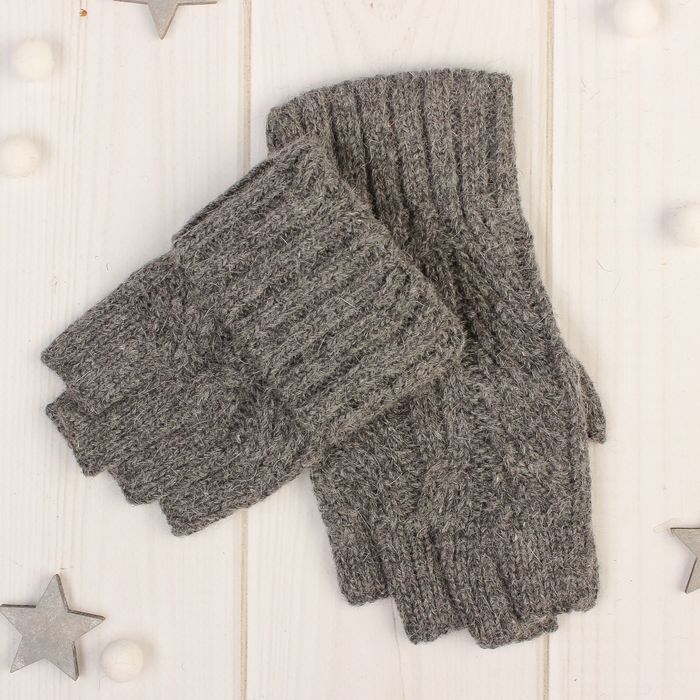 Митенки женские "Амалия", размер 16 (р-р произв. 8), цвет серый