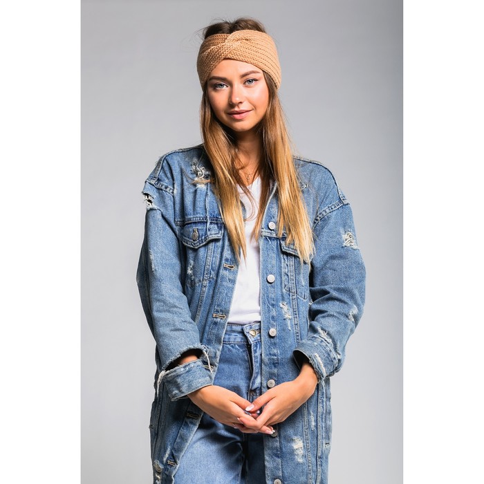 Повязка женская "Марьям", размер 54-56, цвет бежевый