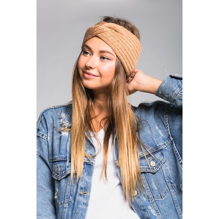 Повязка женская "Марьям", размер 54-56, цвет бежевый