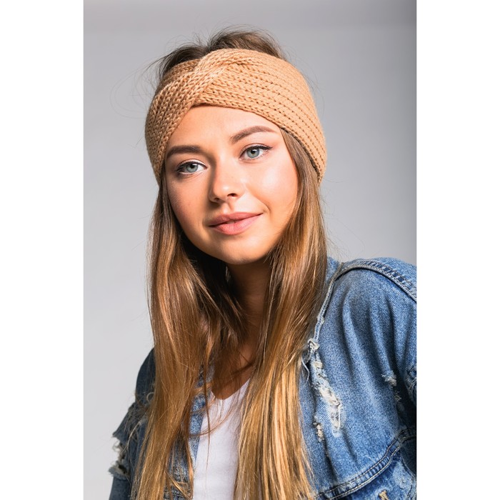 Повязка женская "Марьям", размер 54-56, цвет бежевый