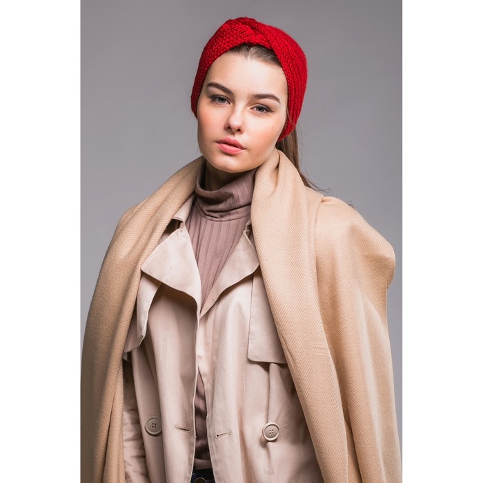 Повязка женская "Марьям", размер 54-56, цвет бордовый