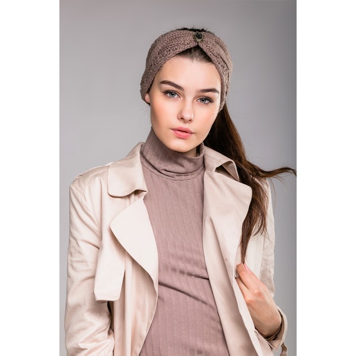 Повязка женская "Жасмин", размер 54-56, цвет серый