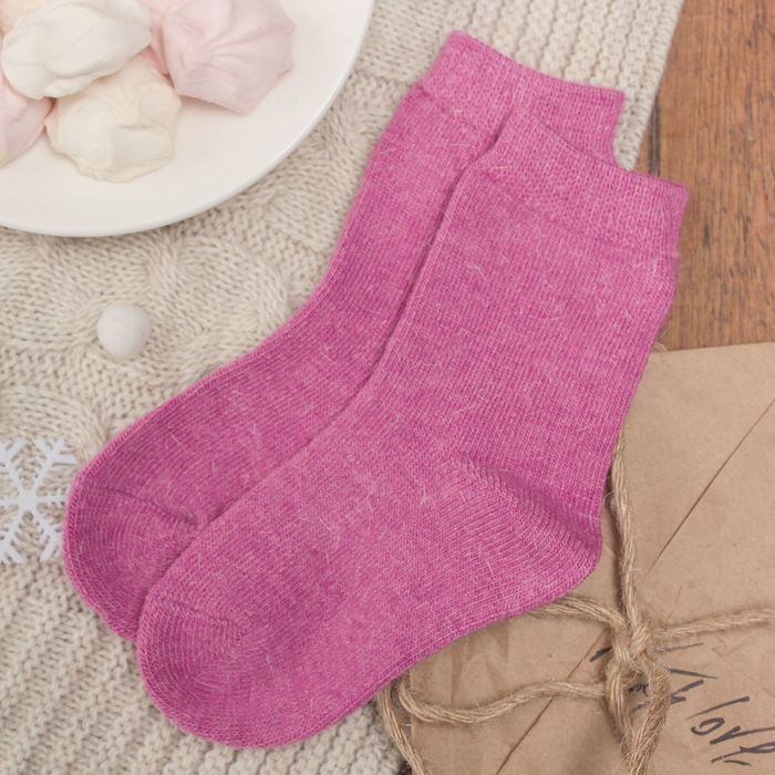 Носки десткие тёплые Collorista "Калейдоскоп", размер 12 (18-20), цвет сиреневый