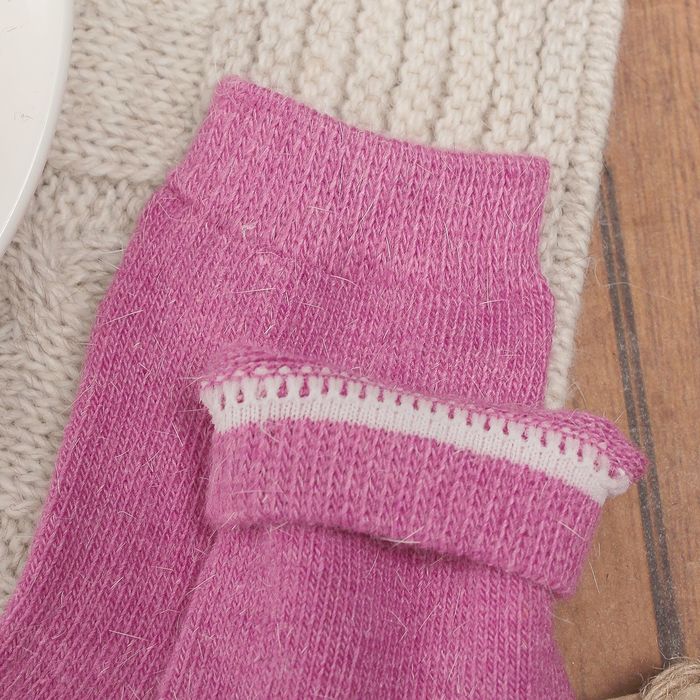 Носки десткие тёплые Collorista "Калейдоскоп", размер 12 (18-20), цвет сиреневый