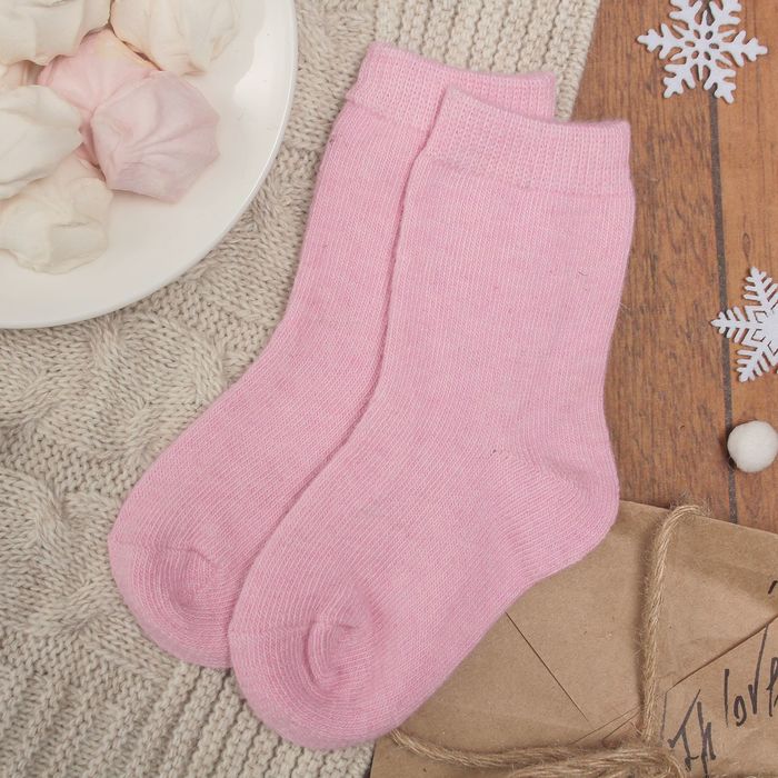 Носки десткие тёплые Collorista "Калейдоскоп", размер 12 (18-20), цвет розовый