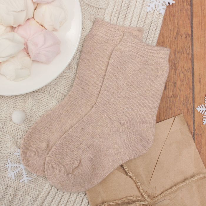 Носки десткие тёплые Collorista "Калейдоскоп", размер 12 (18-20), цвет бежевый