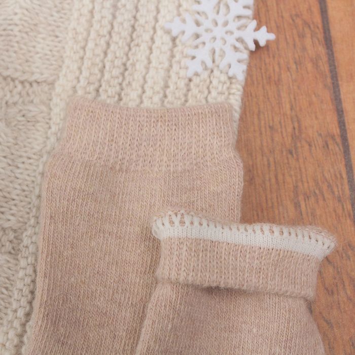 Носки десткие тёплые Collorista "Калейдоскоп", размер 12 (18-20), цвет бежевый