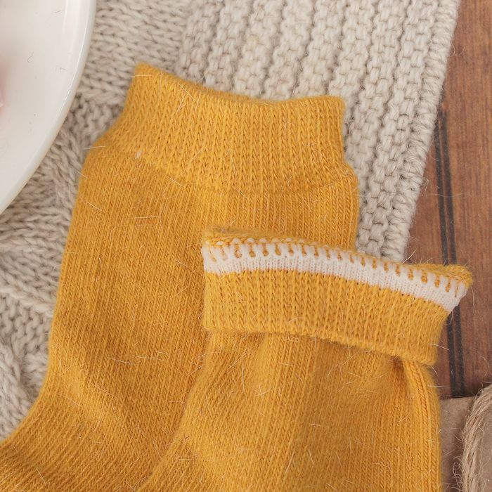 Носки детские тёплые Collorista "Калейдоскоп", размер 12 (18-20), цвет горчичный