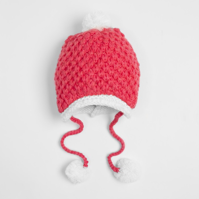 Комплект для девочки (шапка, шарф), размер 50, цвет розовый