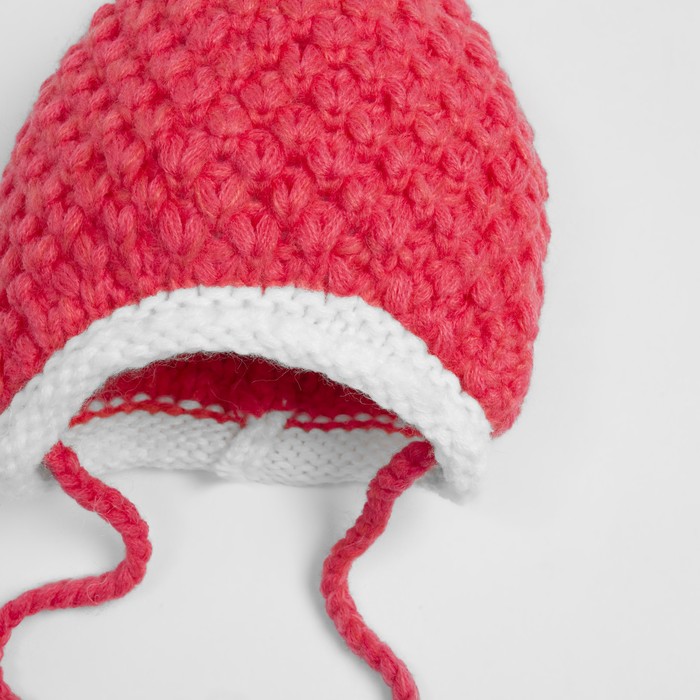 Комплект для девочки (шапка, шарф), размер 50, цвет розовый