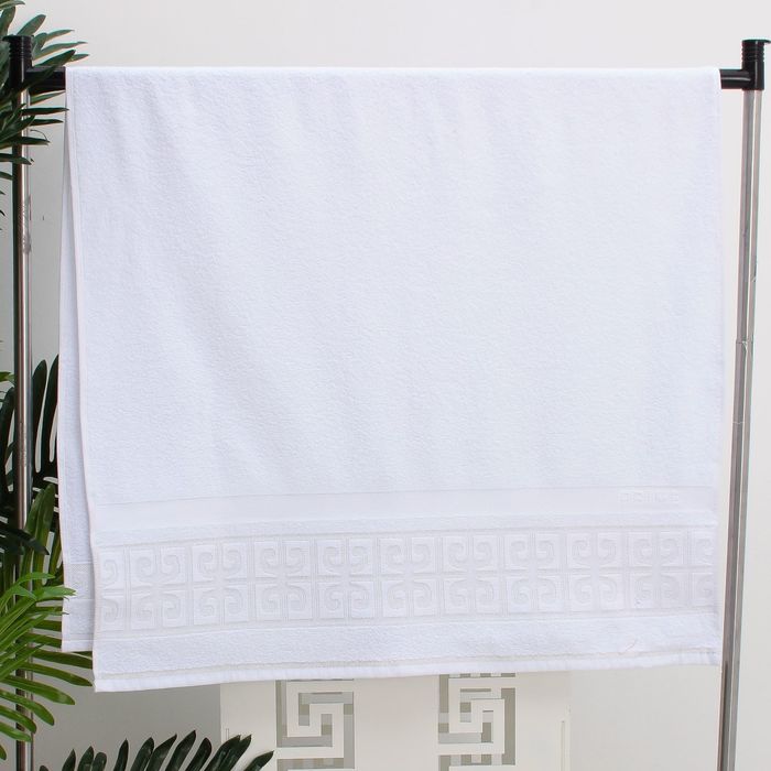 Полотенце махровое PRIME жаккард 50*90 белый хл.100%, 420 гр/м