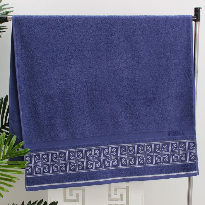 Полотенце махровое PRIME жаккард 70*130 синий хл.100%, 420 гр/м