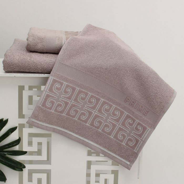 Полотенце махровое PRIME жаккард 70*130 бежевый хл.100%, 420 гр/м