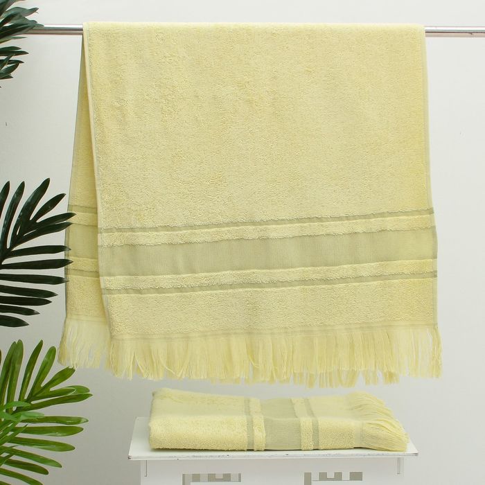 Полотенце махровое Gulan 50*90 фисташка Бамбук 100%. 400 гр/м.