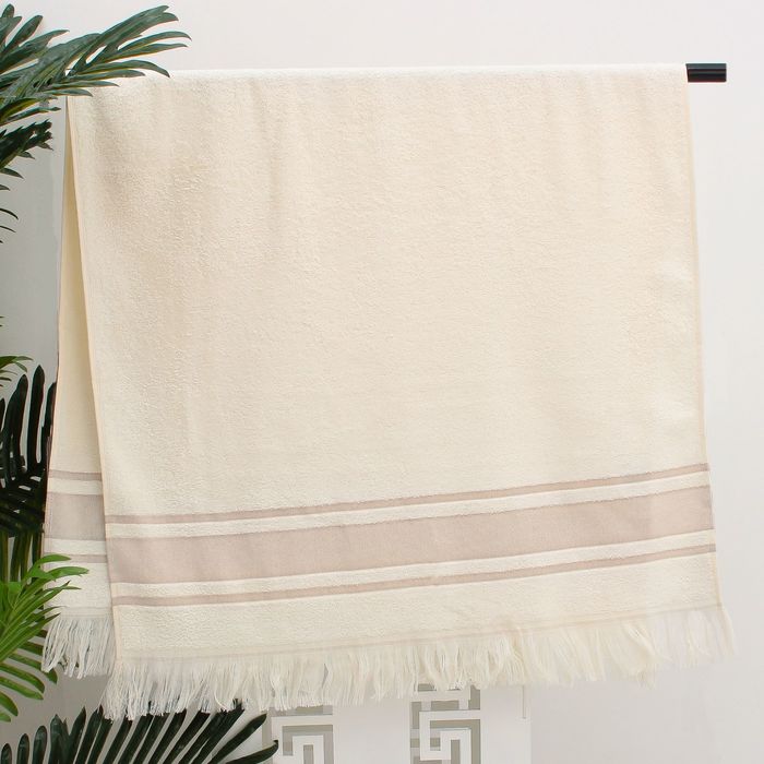 Полотенце махровое Gulan 70*130 шампань Бамбук 100%. 400 гр/м.