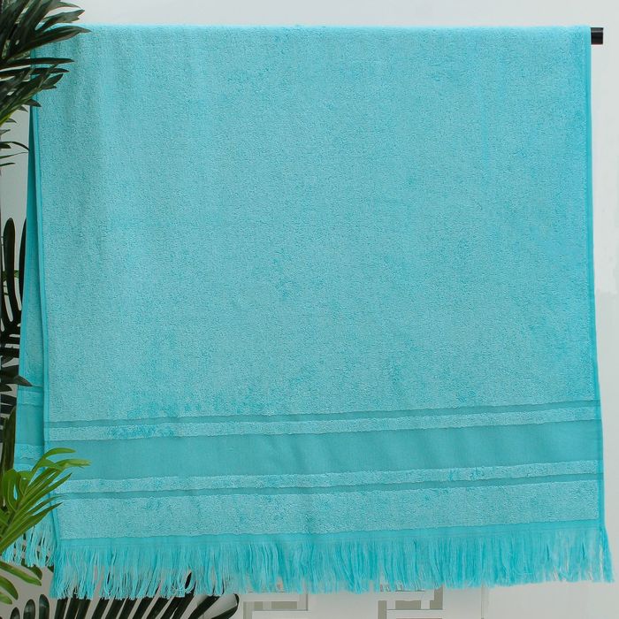 Полотенце махровое Gulan 70*130 бирюза Бамбук 100%. 400 гр/м.