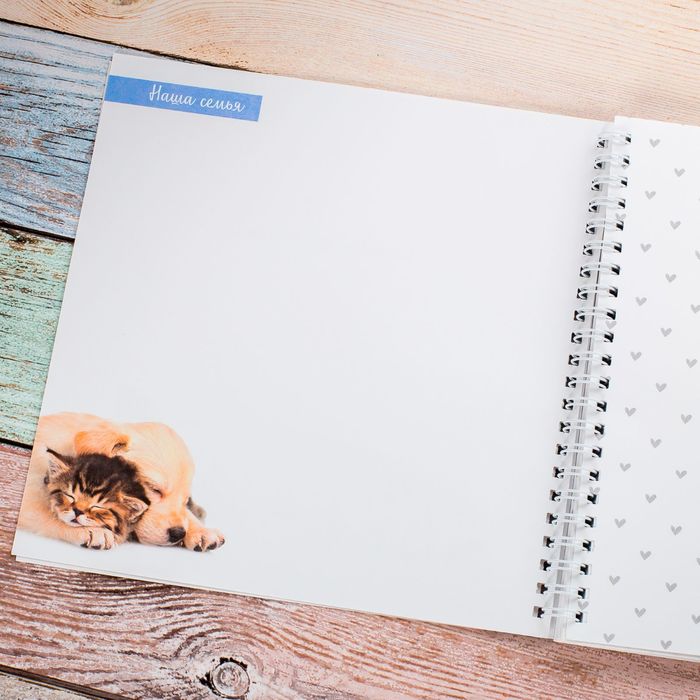 Смешбук на гребне "Книга нашей семьи", твёрдая обложка, 20 х 20 см, 40 листов